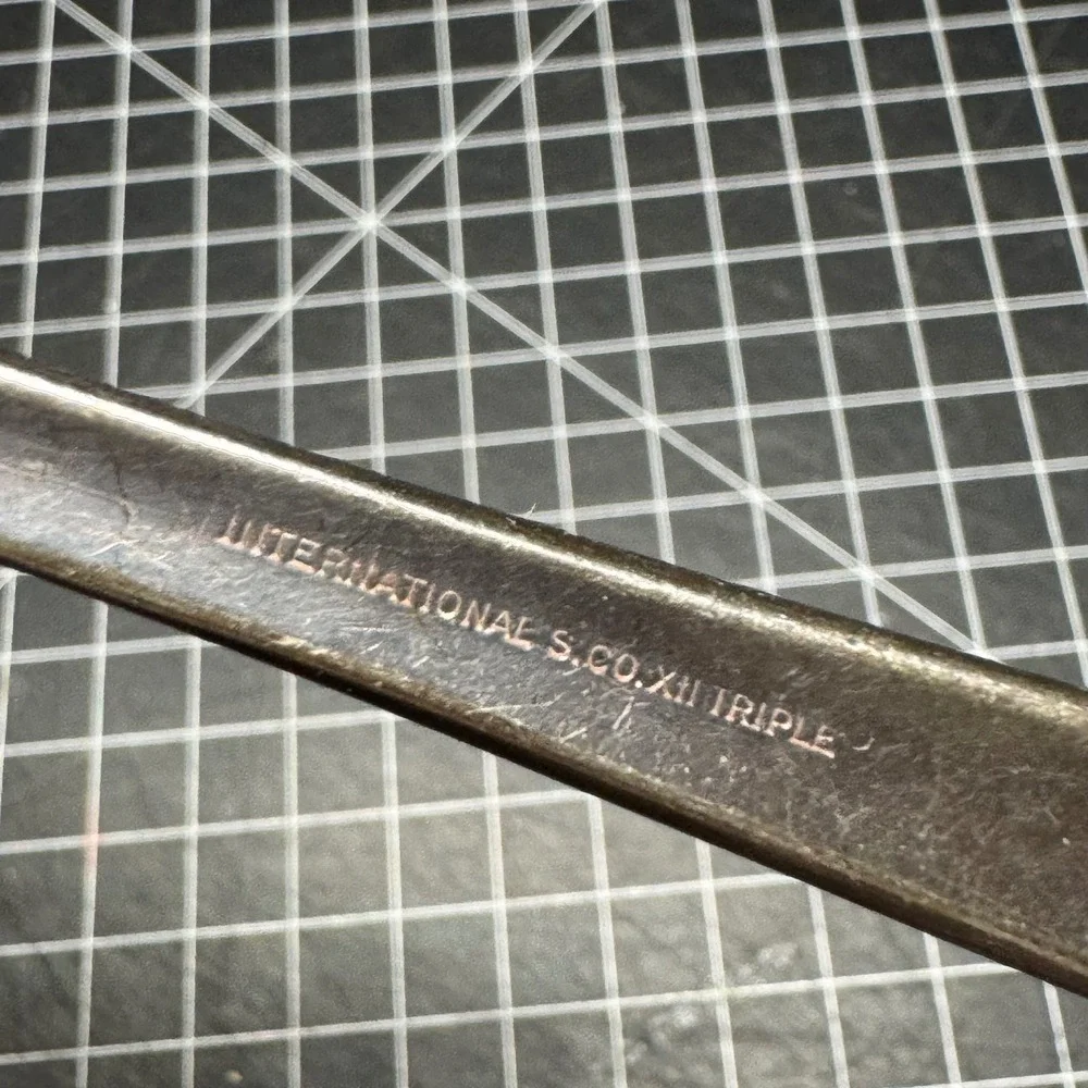International Silver Co Triple Plate Clark's Dinner Fork Vintage Art Deco 7.5